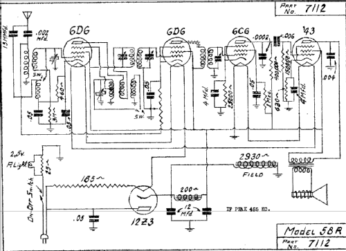 58R ; DeWald Radio Mfg. (ID = 311208) Radio