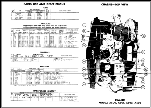 A-501 Harp; DeWald Radio Mfg. (ID = 455481) Radio