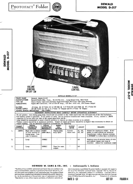 D-517 ; DeWald Radio Mfg. (ID = 2907834) Radio