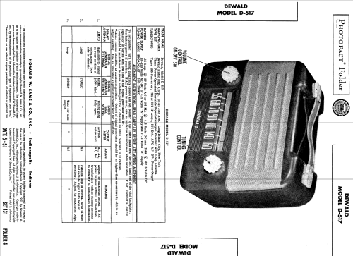 D-517 ; DeWald Radio Mfg. (ID = 557295) Radio