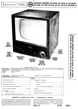ET-140R; DeWald Radio Mfg. (ID = 2933034) Television