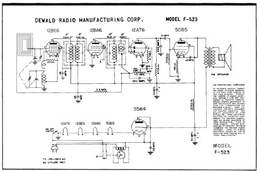 F-523 ; DeWald Radio Mfg. (ID = 140852) Radio