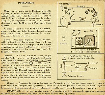 Le Petit Constructeur Radio en Kit Poste à galène; Directa-Radio MA, M. (ID = 1759058) Detektor