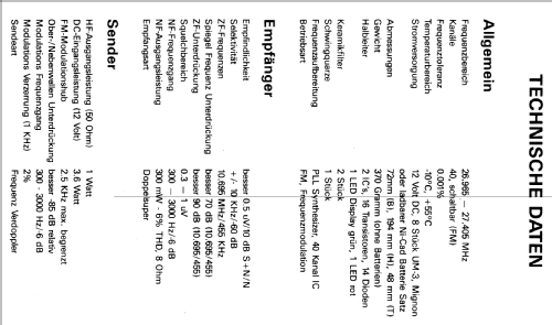 CB-Handfunksprechgerät HF12/4; DNT Drahtlose (ID = 1621925) CB-Funk