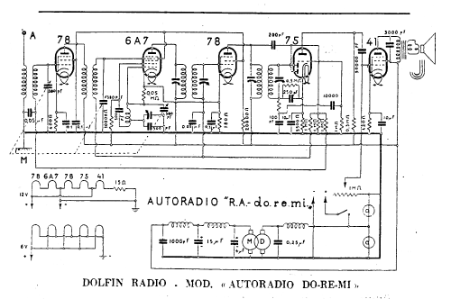 Autoradio RA; Dolfin Renato Milano (ID = 1330329) Car Radio