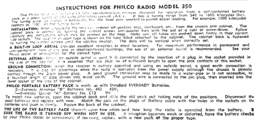 Philco 350; Dominion Radio & (ID = 2713625) Radio