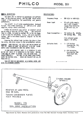 Philco 351; Dominion Radio & (ID = 2757459) Radio