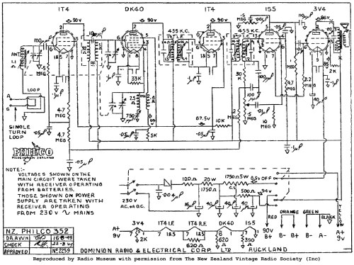 Philco 352; Dominion Radio & (ID = 2757623) Radio