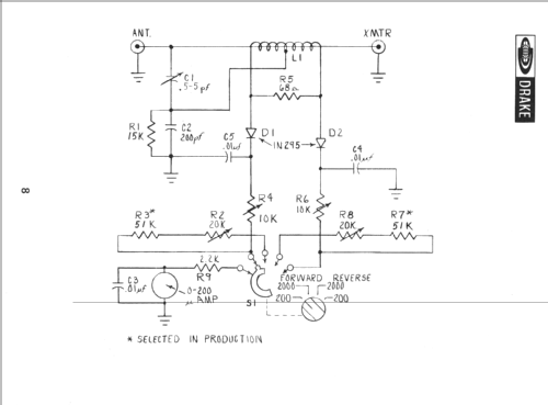 Wattmeter W-4; Drake, R.L. (ID = 205865) Amateur-D