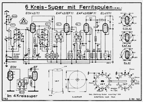 6-Kreis-Super mit Ferritspulen ; Dreipunkt-Gerätebau, (ID = 2791985) Radio