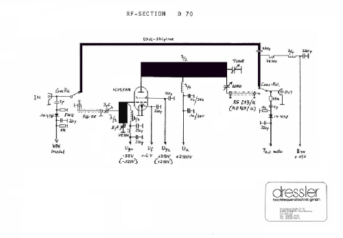 UHF Linear Amplifier D70; Dressler (ID = 1357118) Amateur-D