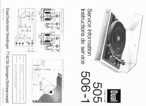 Semi-Automatic Belt-Drive Turntable CS505; Dual, Gebr. (ID = 2069371) Enrég.-R