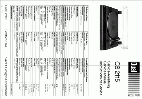 CS-2115; Dual, Gebr. (ID = 1371502) Enrég.-R