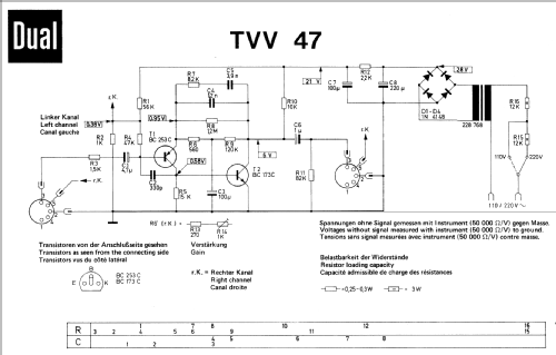 Entzerr-Vorverstärker TVV47; Dual, Gebr. (ID = 207030) Verst/Mix