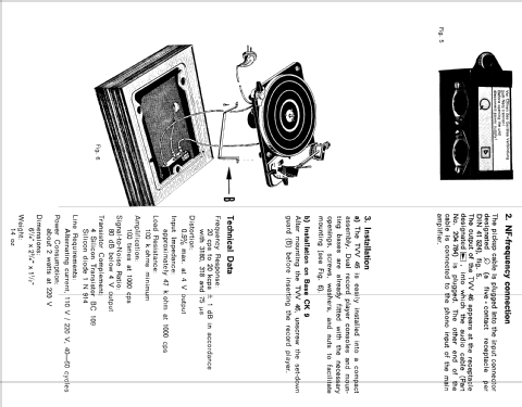 Entzerr-Vorverstärker TVV 46; Dual, Gebr. (ID = 2074776) Ampl/Mixer