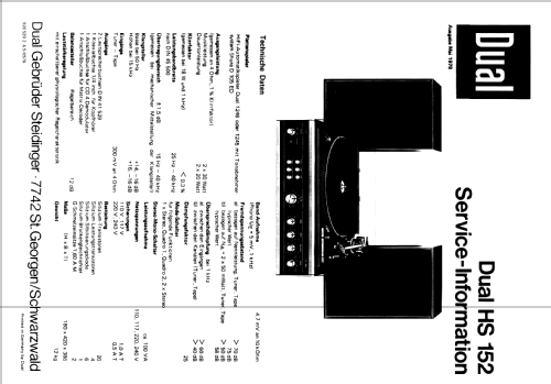 HS152; Dual, Gebr. (ID = 286172) Enrég.-R