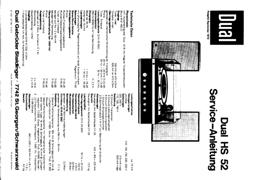 HS52; Dual, Gebr. (ID = 286147) Reg-Riprod