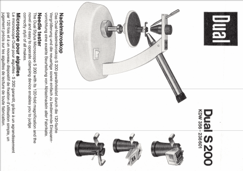 Nadelmikroskop S200; Dual, Gebr. (ID = 2076928) Equipment