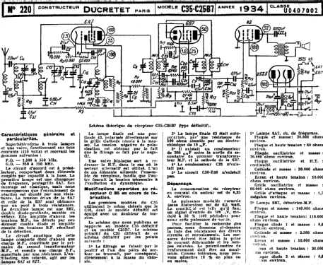 C25B7; Ducretet -Thomson; (ID = 1859351) Radio