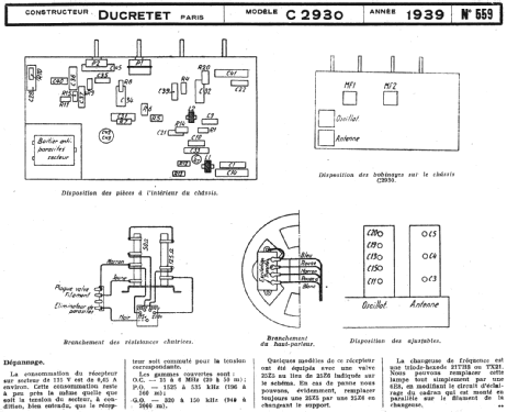 TC2930 - C2930; Ducretet -Thomson; (ID = 222150) Radio