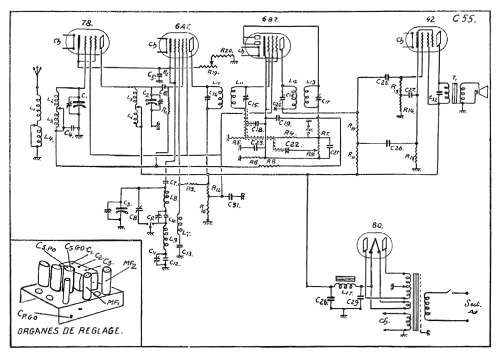 C55; Ducretet -Thomson; (ID = 2206626) Radio