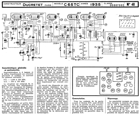 C65TC; Ducretet -Thomson; (ID = 1758940) Radio