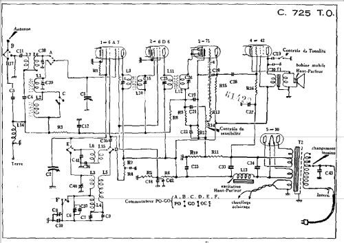 C725TO; Ducretet -Thomson; (ID = 1211415) Radio