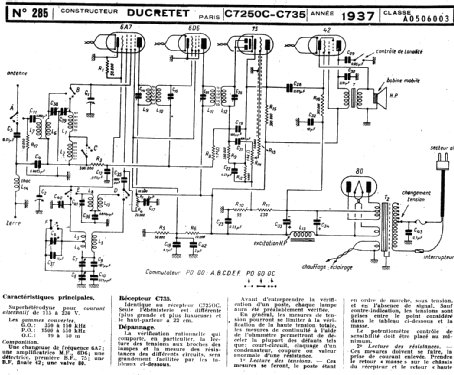 C 735; Ducretet -Thomson; (ID = 217640) Radio