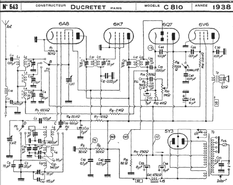 C810; Ducretet -Thomson; (ID = 221082) Radio