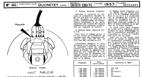 C815 TC; Ducretet -Thomson; (ID = 218769) Radio