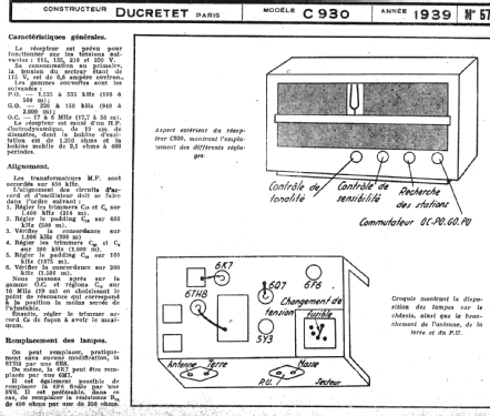 C930; Ducretet -Thomson; (ID = 222167) Radio