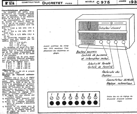 C975; Ducretet -Thomson; (ID = 222183) Radio
