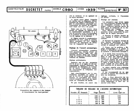 C 980; Ducretet -Thomson; (ID = 1536497) Radio