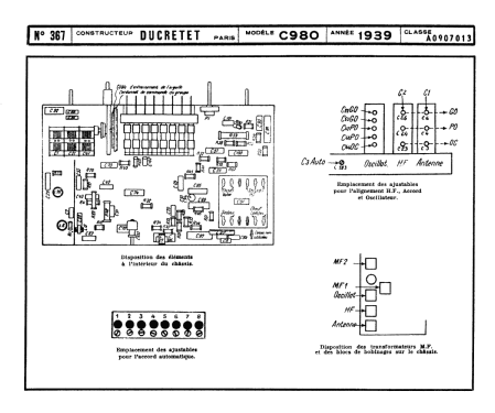 C 980; Ducretet -Thomson; (ID = 1536498) Radio