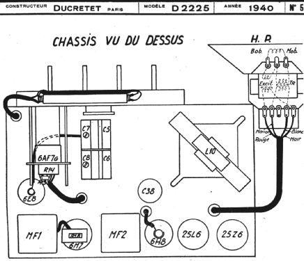 D2225; Ducretet -Thomson; (ID = 220387) Radio