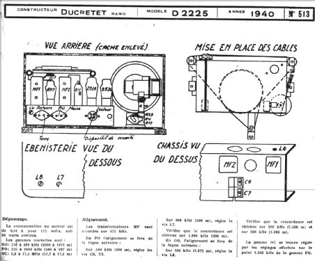 D2225; Ducretet -Thomson; (ID = 220389) Radio