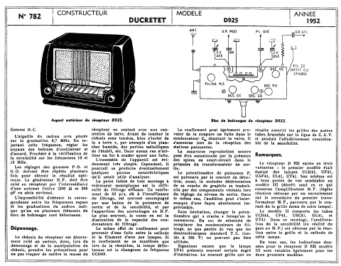 D925; Ducretet -Thomson; (ID = 87232) Radio