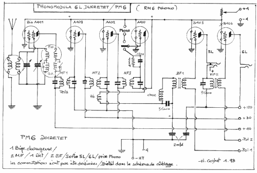 Phonomodula PM6; Ducretet -Thomson; (ID = 402262) Radio