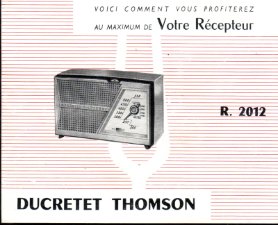 R2012; Ducretet -Thomson; (ID = 2167125) Radio