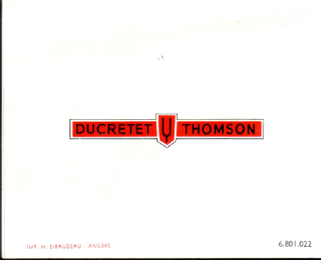 R2012; Ducretet -Thomson; (ID = 2167128) Radio