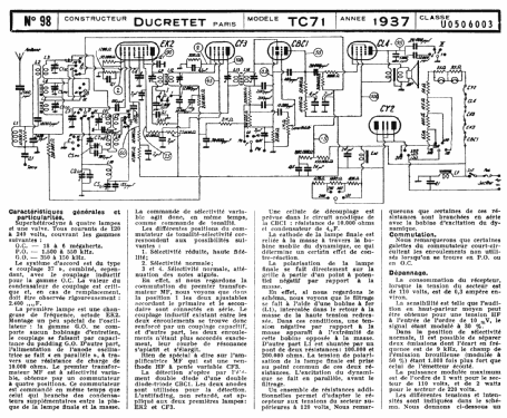 TC71; Ducretet -Thomson; (ID = 2206837) Radio