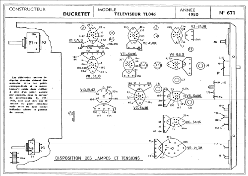 TL046; Ducretet -Thomson; (ID = 1197309) Televisión