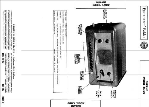 4A100 ; DuKane Corporation; (ID = 563264) Ampl/Mixer