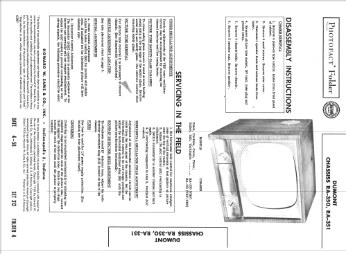 Carol Ch= RA-350; DuMont Labs, Allen B (ID = 2130236) Television