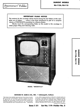 Ardmore RA-112-A1; DuMont Labs, Allen B (ID = 2821033) TV Radio