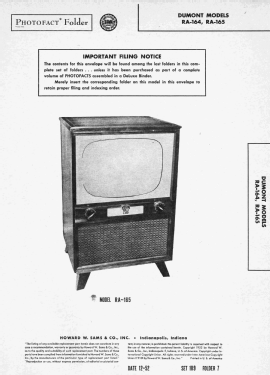 Beverly, Millford, Ridgewood, Shelburne, Wakefield RA-165; DuMont Labs, Allen B (ID = 3126179) Télévision