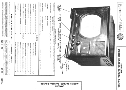 Canterbury RA-103D; DuMont Labs, Allen B (ID = 725453) TV Radio