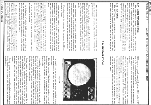 Club 20 RA-106; DuMont Labs, Allen B (ID = 730819) TV Radio