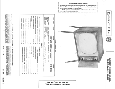Culver Ch= RA-342; DuMont Labs, Allen B (ID = 2228029) Television