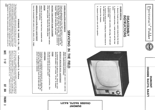 Dumont Ch= RA-370; DuMont Labs, Allen B (ID = 2407289) Television